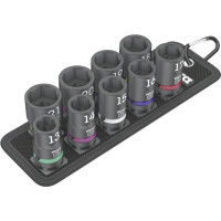 Produktbild för Wera 05004580001, Hylssats, 1/2", Metrisk, 9 huvuden, 13,14,...