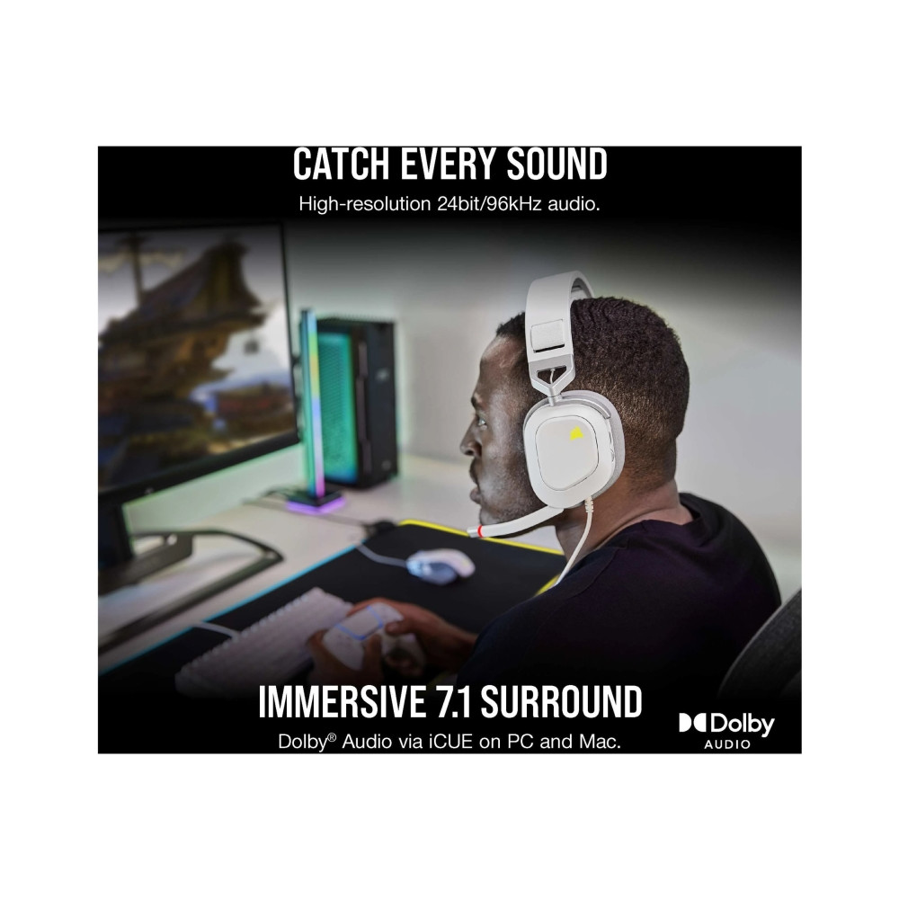 Produktbild för CORSAIR Gaming HS80 RGB - headset - USB