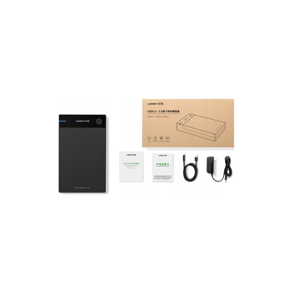 Produktbild för Ugreen 50422, HDD- / SSD kabinett, 2.5/3.5", SATA, Serial AT...