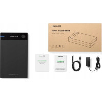 Produktbild för Ugreen 50422, HDD- / SSD kabinett, 2.5/3.5", SATA, Serial AT...
