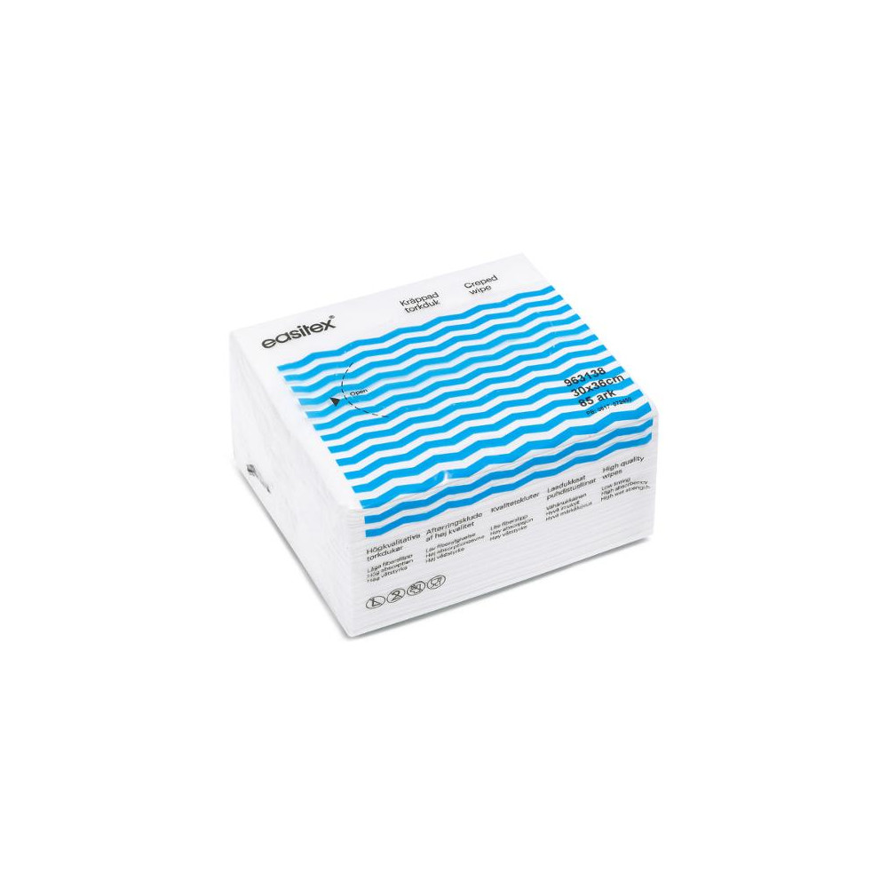 Produktbild för Torkduk EASITEX kräpp 30x38cm 85/fp