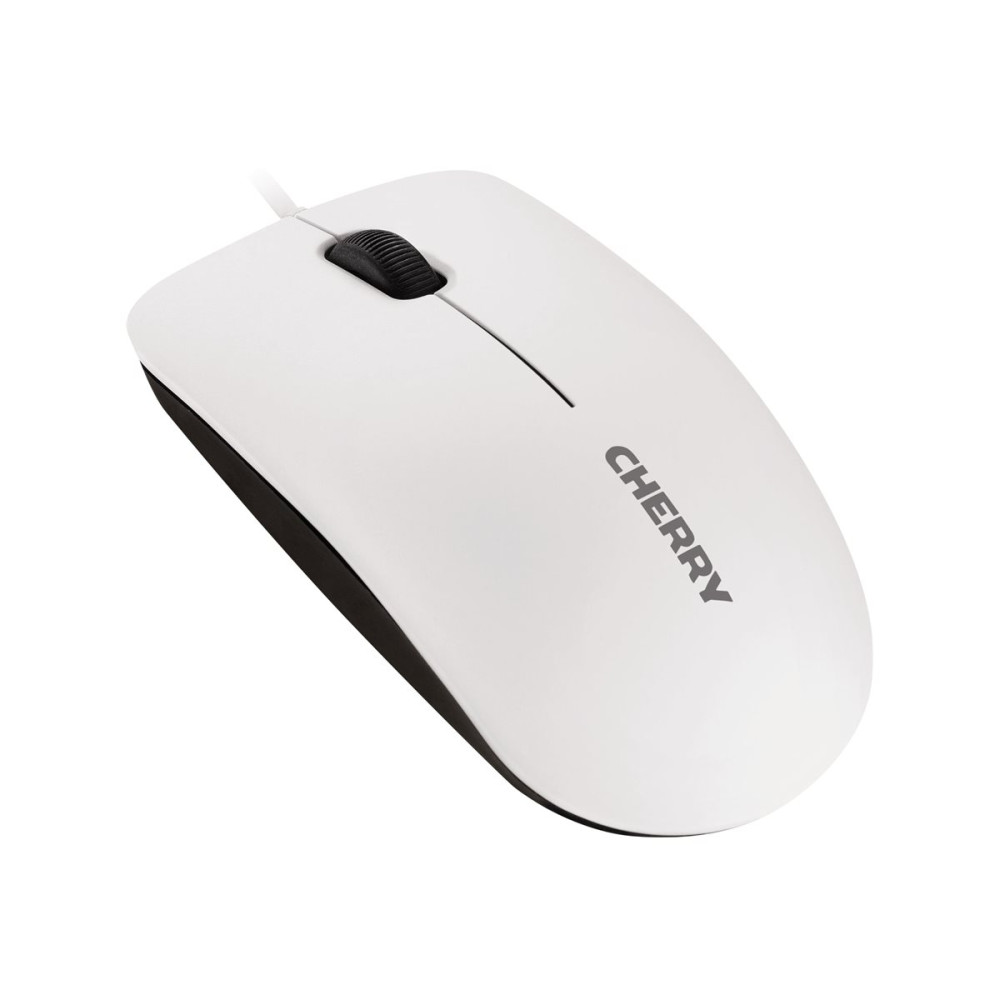 Produktbild för CHERRY MC 1000 - mus - USB - vit (överdel), svart bas
