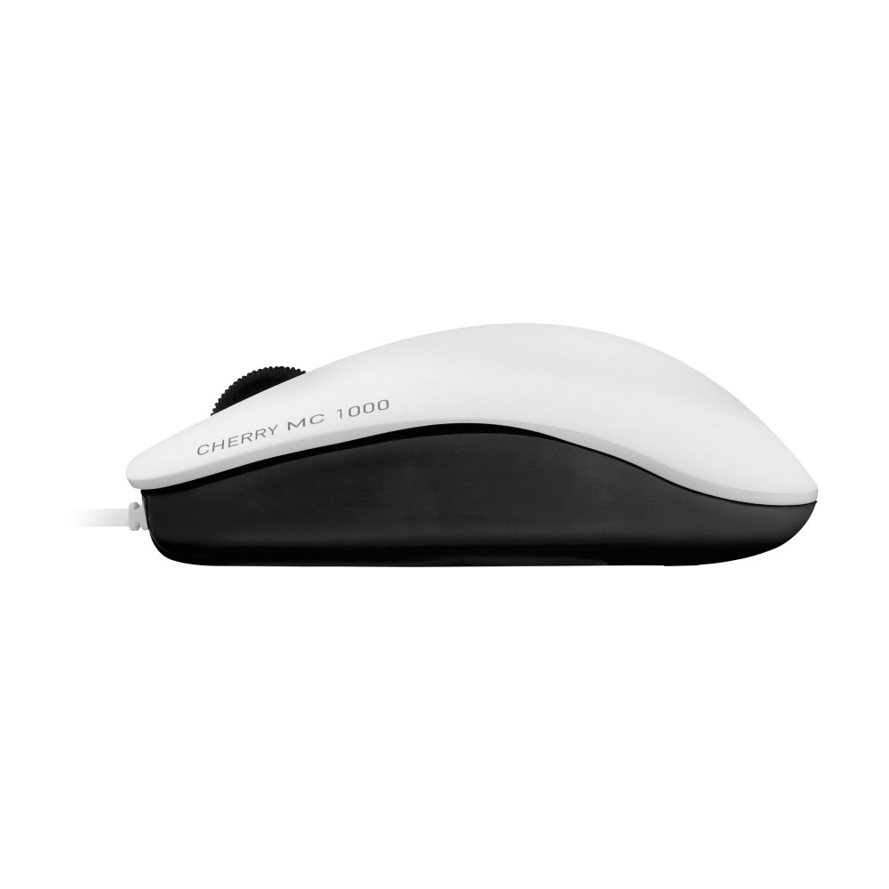 Produktbild för CHERRY MC 1000 - mus - USB - vit (överdel), svart bas