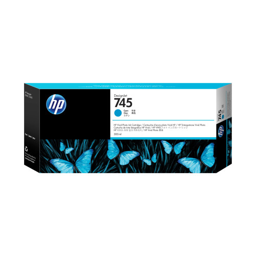 Hewlett-Packard HP 745 - hög kapacitet - cyan - original - DesignJet - bläckpatron