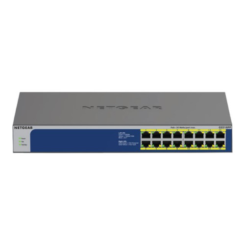 Netgear NETGEAR GS516PP - switch - 16 portar - ohanterad - rackmonterbar