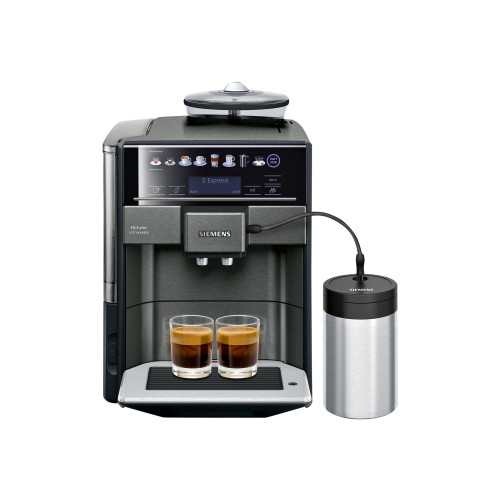 Siemens Siemens EQ.6 plus extraKlasse TE657F09DE - automatisk kaffekokare med mjölkskummare - 19 bar - mörk inox