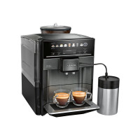 Produktbild för Siemens EQ.6 plus extraKlasse TE657F09DE - automatisk kaffekokare med mjölkskummare - 19 bar - mörk inox