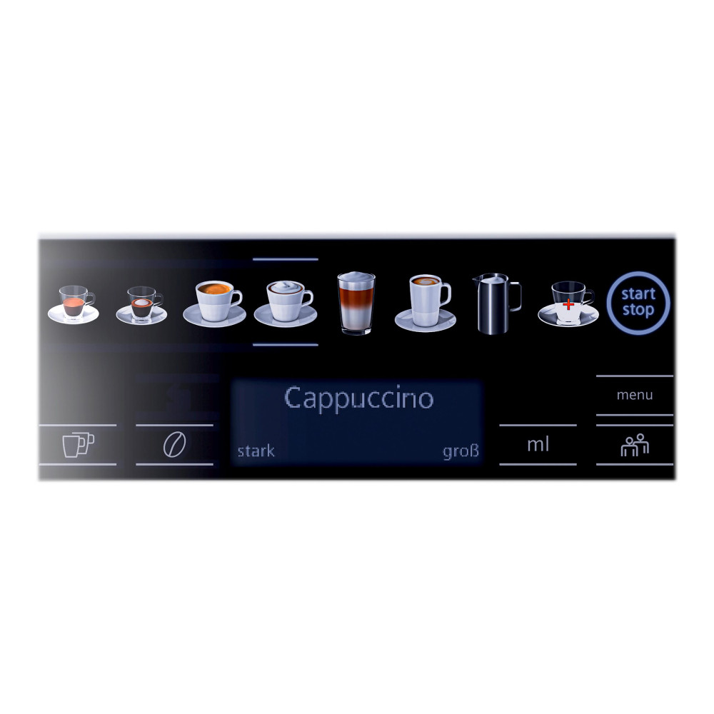 Produktbild för Siemens EQ.6 plus extraKlasse TE657F09DE - automatisk kaffekokare med mjölkskummare - 19 bar - mörk inox