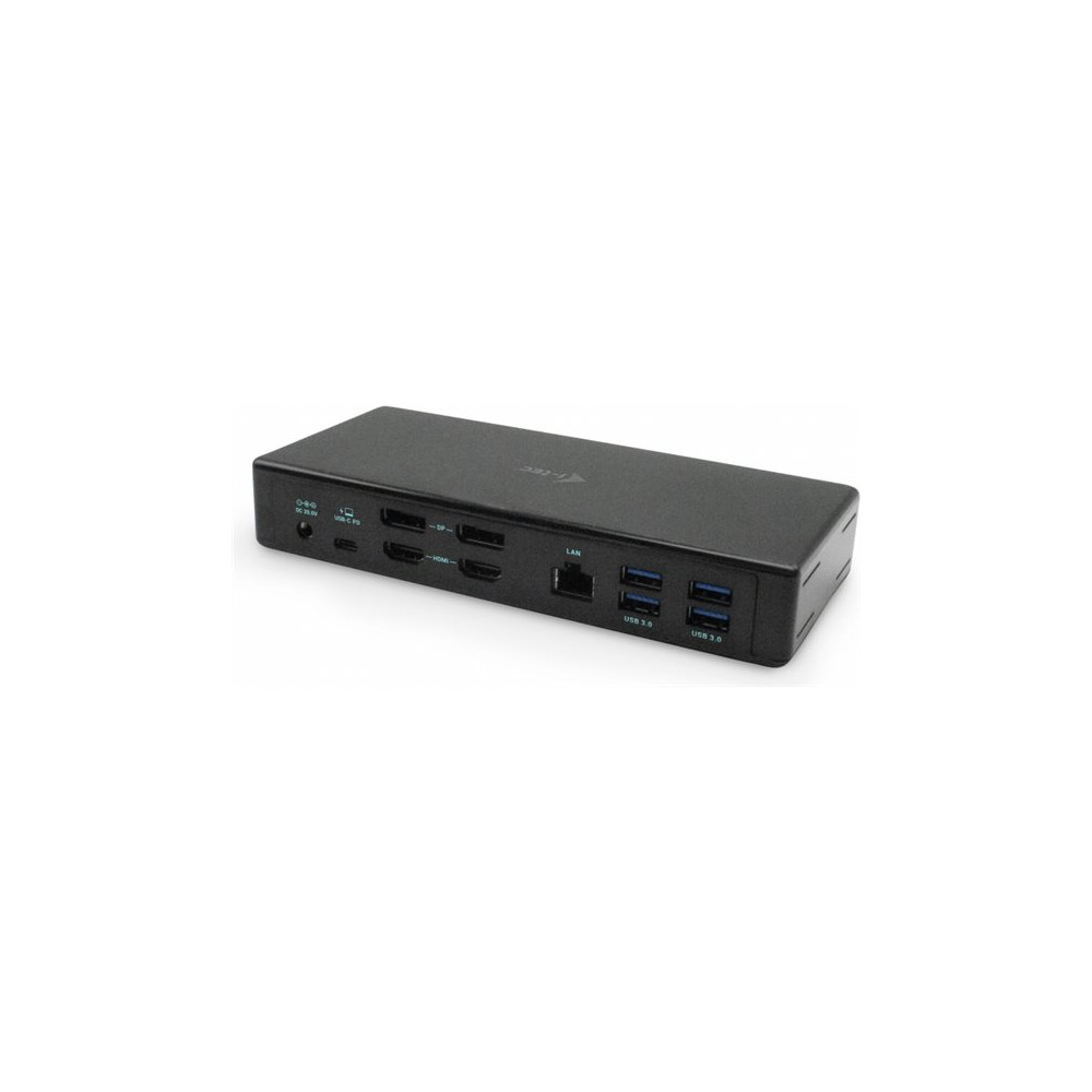Produktbild för i-Tec USB-C Quattro Display Docking Station with Power Delivery - dockningsstation - USB-C / Thunderbolt 3 - 2 x HDMI, 2 x DP - 1GbE