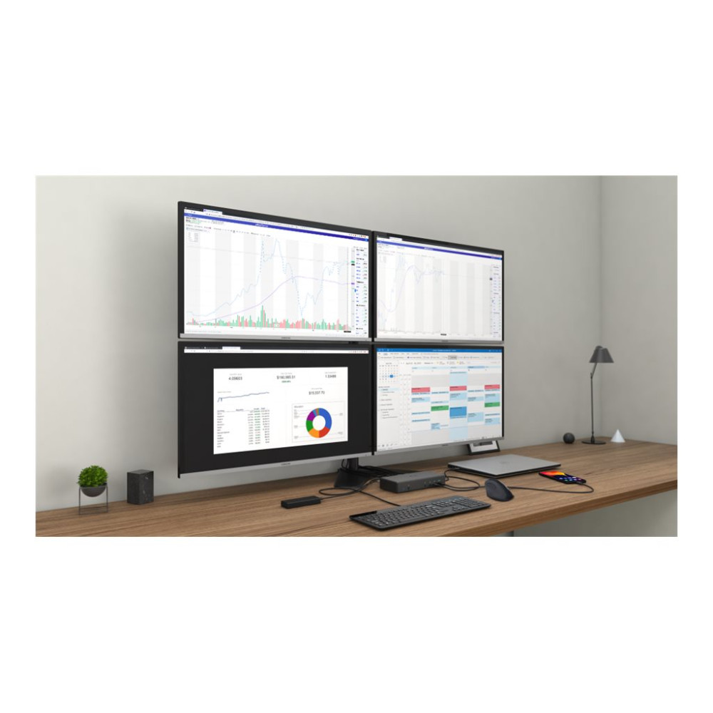 Produktbild för i-Tec USB-C Quattro Display Docking Station with Power Delivery - dockningsstation - USB-C / Thunderbolt 3 - 2 x HDMI, 2 x DP - 1GbE