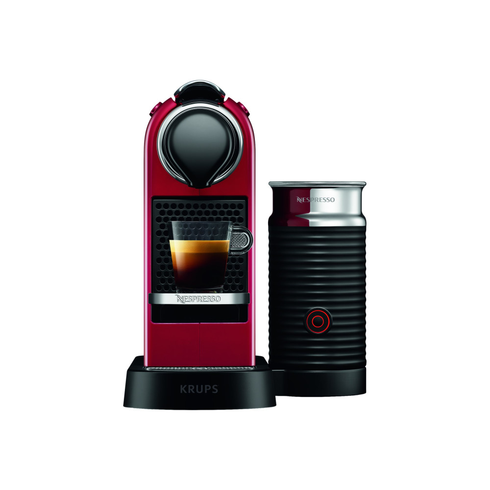 Produktbild för Krups Nespresso CitiZ & Milk XN7615 - kaffemaskin med droppkaffebryggare - 19 bar - körsbär