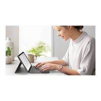 Produktbild för Logitech Folio Touch - tangentbord och foliefodral - med pekdyna - QWERTZ - tysk - oxford-grå Inmatningsenhet