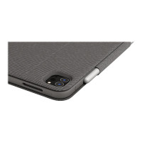 Produktbild för Logitech Folio Touch - tangentbord och foliefodral - med pekdyna - QWERTZ - tysk - oxford-grå Inmatningsenhet