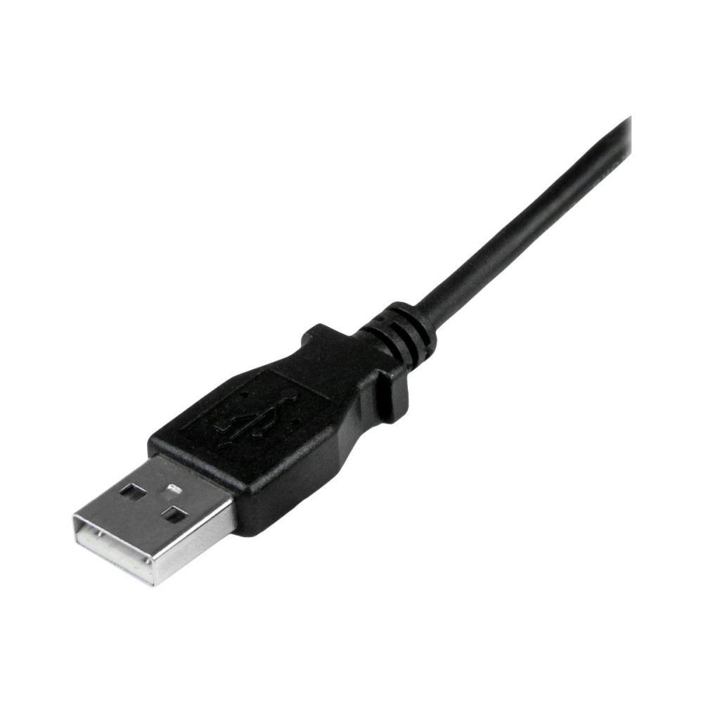 Produktbild för StarTech.com 2m Micro USB Cable Cord - A to Up Angle Micro B - Up Angled Micro USB Cable - 1x USB A (M), 1x USB Micro B (M) - Black (USBAUB2MU) - USB-kabel - mikro-USB typ B till USB - 2 m