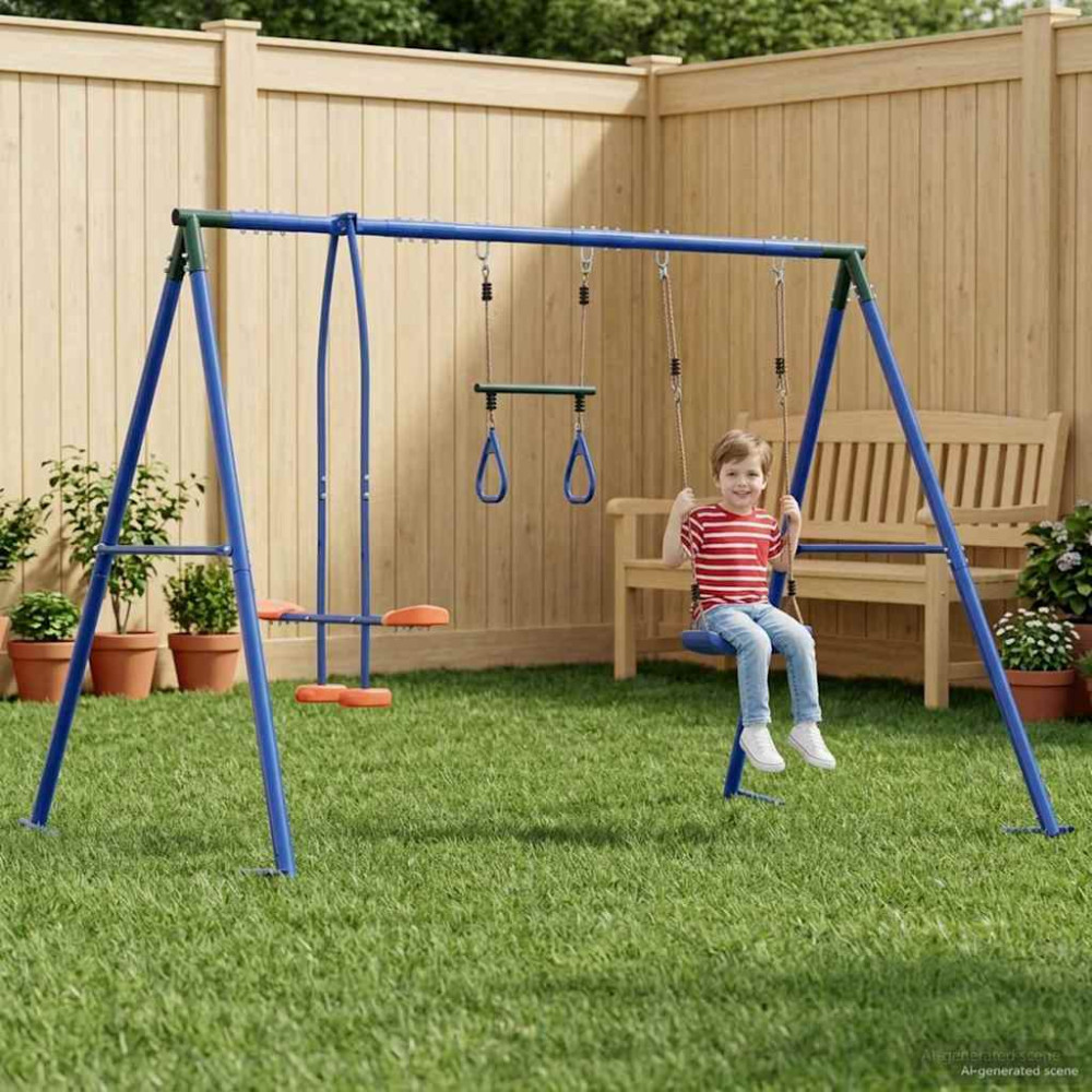 Produktbild för Utegunga set Flerfärgsdesign 263 x 185 x 185 cm Stål och PE