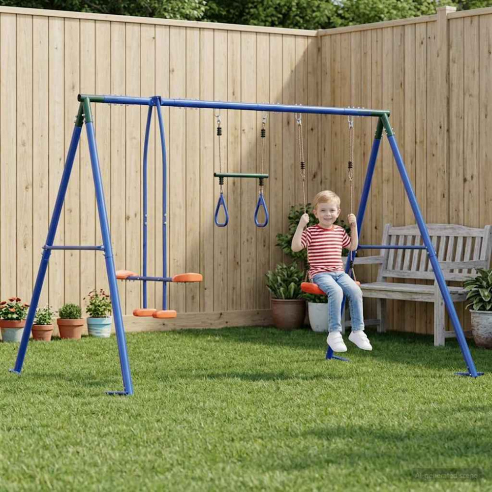 Produktbild för Utegunga set Flerfärgsdesign 263 x 185 x 185 cm Stål och PE