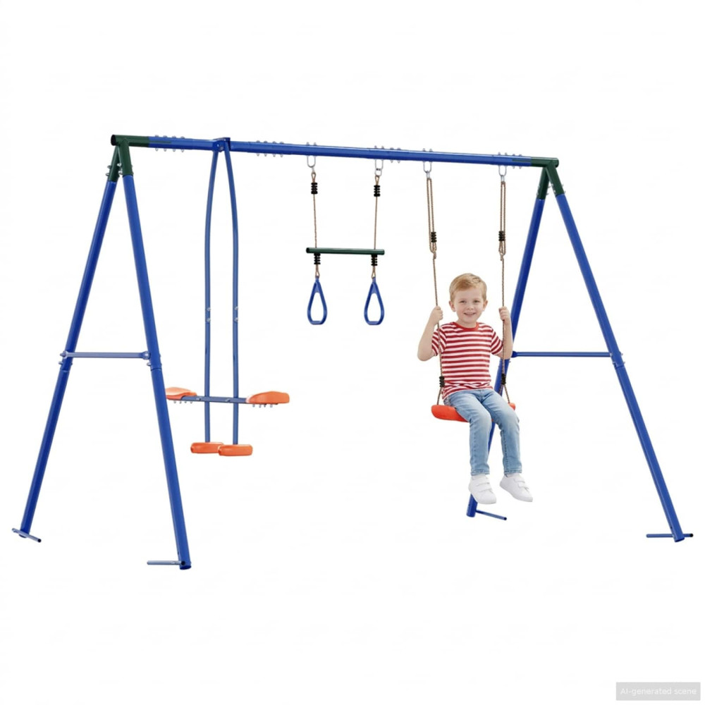 Produktbild för Utegunga set Flerfärgsdesign 263 x 185 x 185 cm Stål och PE