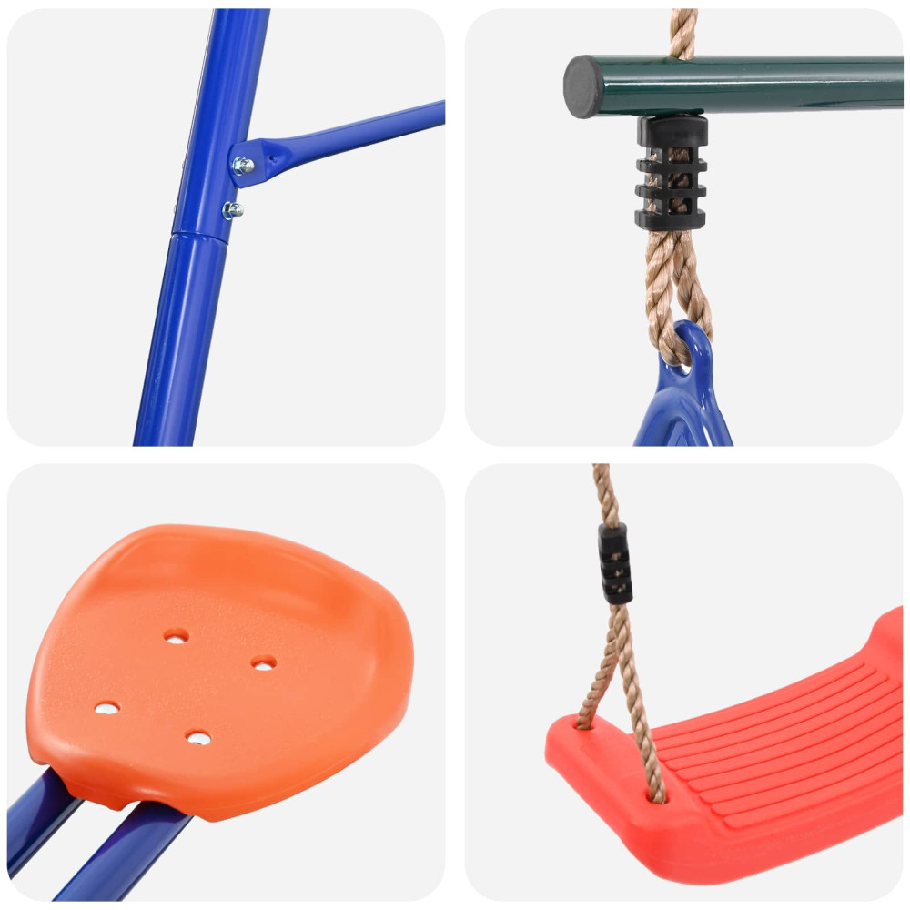 Produktbild för Utegunga set Flerfärgsdesign 263 x 185 x 185 cm Stål och PE