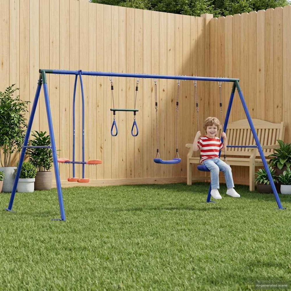 Produktbild för Utegunga set Flerfärgsdesign 330 x 185 x 185 cm Stål och PE