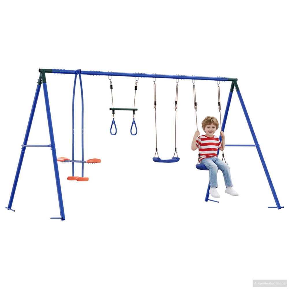 Produktbild för Utegunga set Flerfärgsdesign 330 x 185 x 185 cm Stål och PE