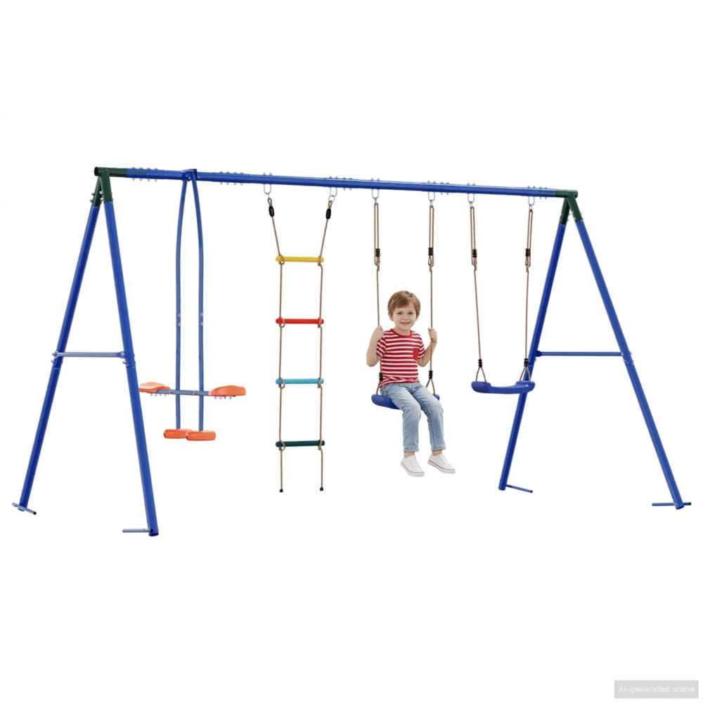 Produktbild för Utegunga set Flerfärgsdesign 330 x 185 x 185 cm Stål och PE