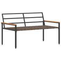 Produktbild för Utemöbelset 4 pcs Gräddvit konstrotting
