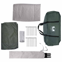 Produktbild för Stuga Tält med tak Armégrön 8 personer Polyester och Stål