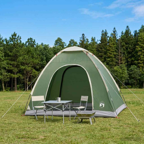 vidaXL Campingtält med tak med luftventil Grön 190 x 140 x 105 cm