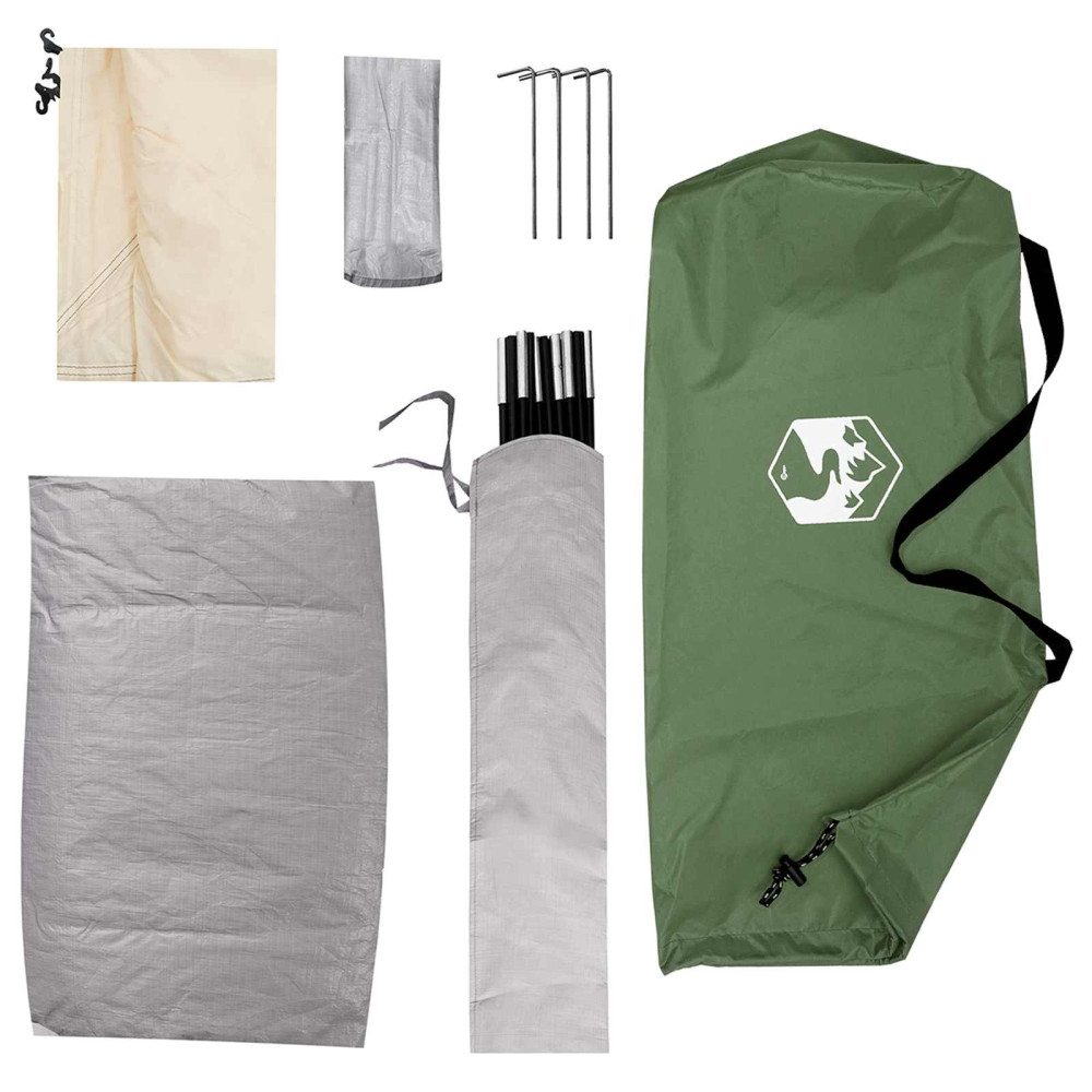 Produktbild för Campingtält med tak med luftventil Grön 190 x 140 x 105 cm