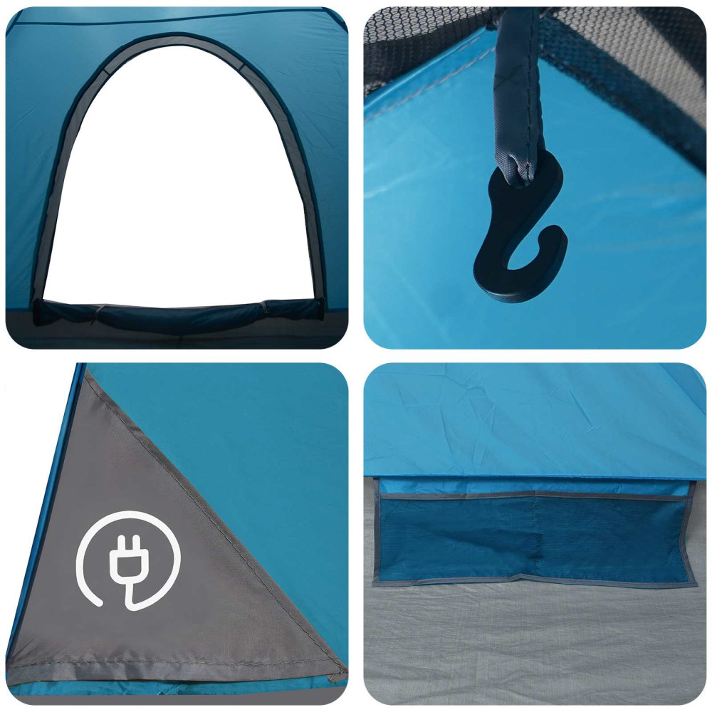 Produktbild för Campingtält med tak med luftventil Blå 190 x 140 x 105 cm