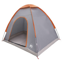 Produktbild för Campingtält med tak Grå och orange 190 x 140 x 105 cm