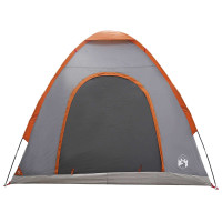 Produktbild för Campingtält med tak Grå och orange 190 x 140 x 105 cm