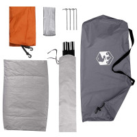 Produktbild för Campingtält med tak Grå och orange 190 x 140 x 105 cm