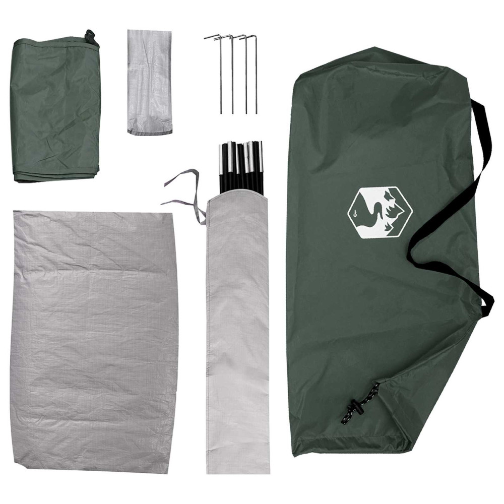 Produktbild för Campingtält med tak med luftventil Armégrön 190 x 140 x 105 cm