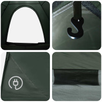 Produktbild för Campingtält med tak med luftventil Armégrön 190 x 140 x 105 cm