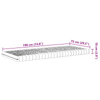 Produktbild för Skummadrass 75 x 190 cm Vit