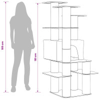Produktbild för Kattträd med sisal klöspelare Gräddvit 161 cm