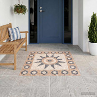 Produktbild för Mosaikplattor Blommönster Flerfärgsdesign 120 x 120 cm Marmor