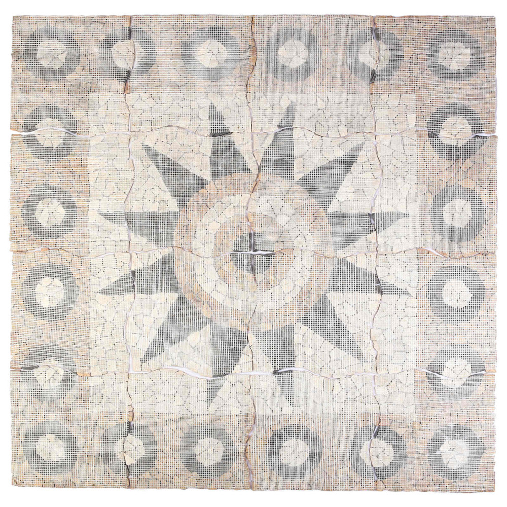 Produktbild för Mosaikplattor Blommönster Flerfärgsdesign 120 x 120 cm Marmor