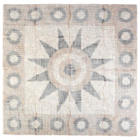 Produktbild för Mosaikplattor Blommönster Flerfärgsdesign 120 x 120 cm Marmor