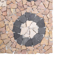 Produktbild för Mosaikplattor Blommönster Flerfärgsdesign 120 x 120 cm Marmor