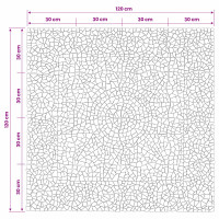 Produktbild för Mosaikplattor Blommönster Flerfärgsdesign 120 x 120 cm Marmor