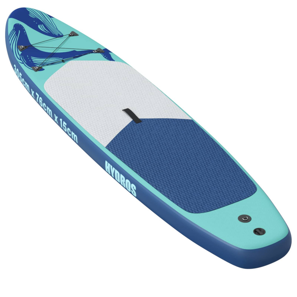 Produktbild för Uppblåsbar Stand Up Paddle Board HYDROS 305 x 76 x 15 cm Turkos