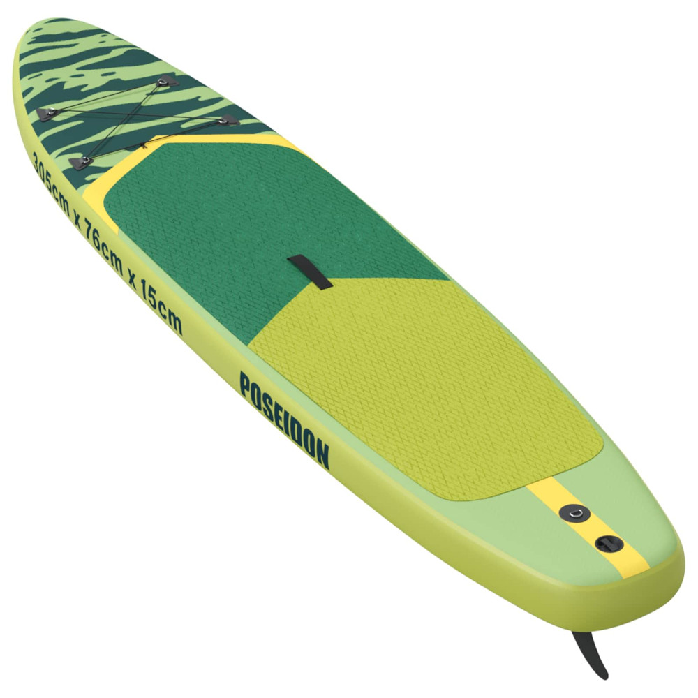 Produktbild för Uppblåsbar Stand Up Paddle Board POSEIDON 305 x 76 x 15 cm Grön