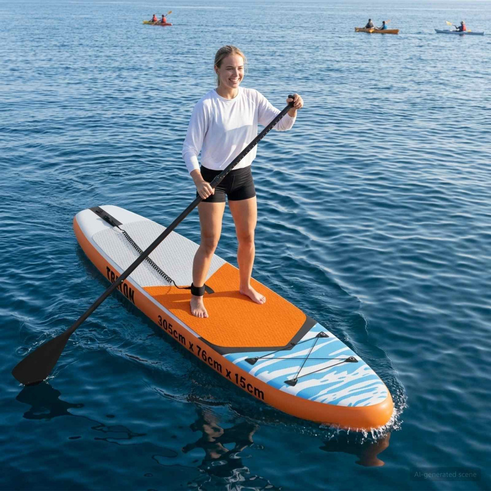 Produktbild för Uppblåsbar Stand Up Paddle Board TRITON 305 x 76 x 15 cm Blå