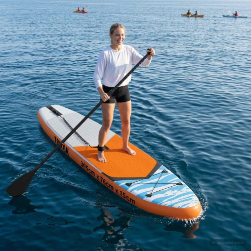 vidaXL Uppblåsbar Stand Up Paddle Board TRITON 305 x 76 x 15 cm Blå