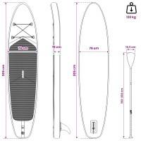 Produktbild för Uppblåsbar Stand Up Paddle Board APEX 305 x 76 x 15 cm Blå för