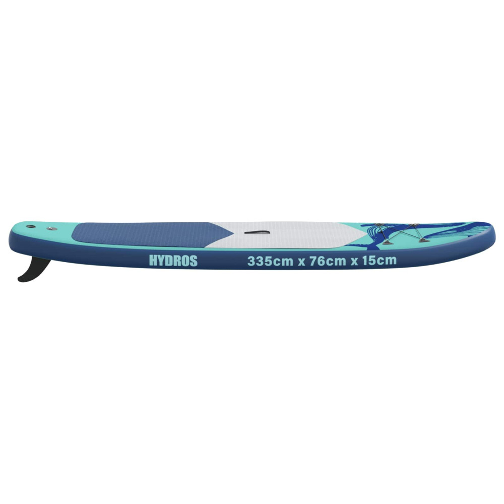 Produktbild för Uppblåsbar Stand Up Paddle Board HYDROS 335 x 76 x 15 cm Turkos