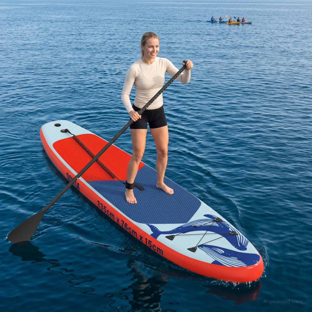 Produktbild för Uppblåsbar Stand Up Paddle Board SCYLLA 335 x 76 x 15 cm Blå