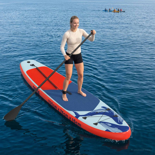 vidaXL Uppblåsbar Stand Up Paddle Board SCYLLA 335 x 76 x 15 cm Blå